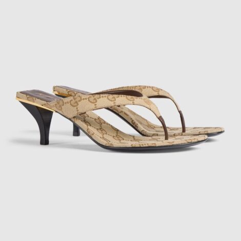 Vittoria Red Leather Thong Sandals
