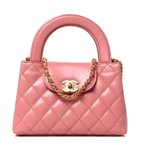 Chanel Pink Calfskin Mini Kelly Shopper