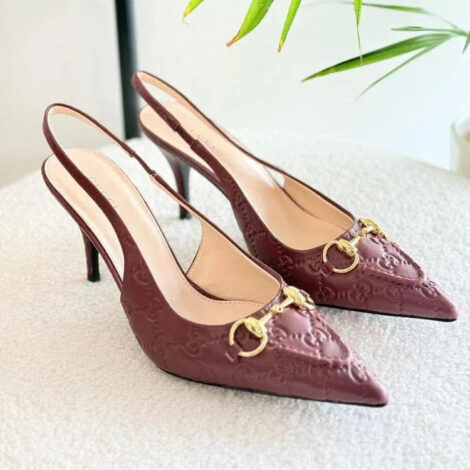 Horsebit Monogram GG Back Belt Heels
