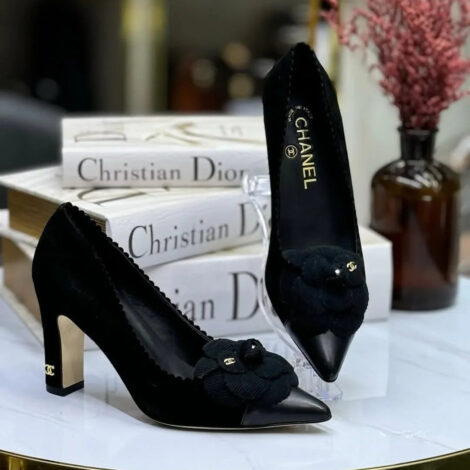 Floral Heel Pumps - Faizah Outlet