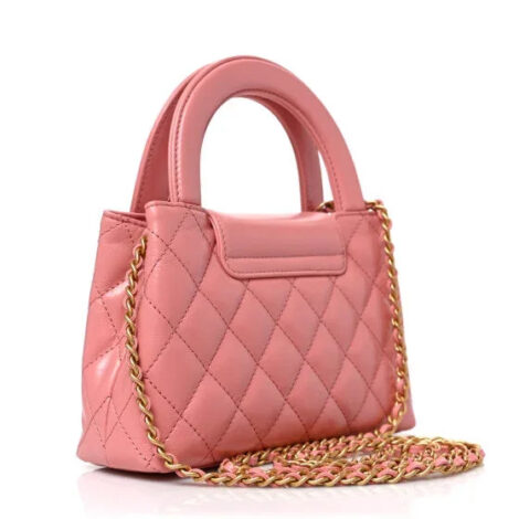 Chanel Pink Calfskin Mini Kelly Shopper - Balbina Style
