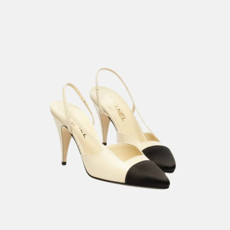Cap Toe Slingback Pumps