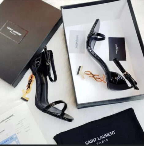 Elegant Patent Leather Heels - Faizah Outlet