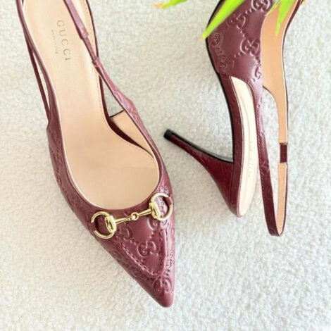 Horsebit Monogram GG Back Belt Heels - Faizah Outlet